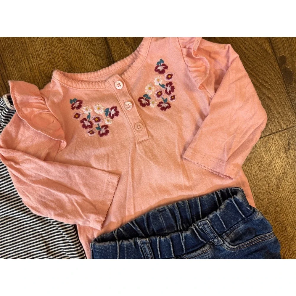 Baby Girl 9 6-12 Months‎ Outfits Long Sleeved Bodysuits Shirts Pants Clothes Lot